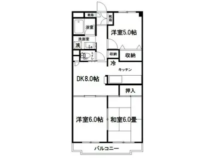 サンヴェルデ(3DK/3階)の間取り写真