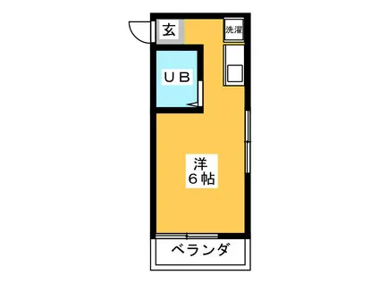 エンジェルハイツ(ワンルーム/1階)の間取り写真