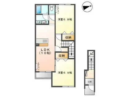 シーマ グランデ(2LDK/2階)の間取り写真