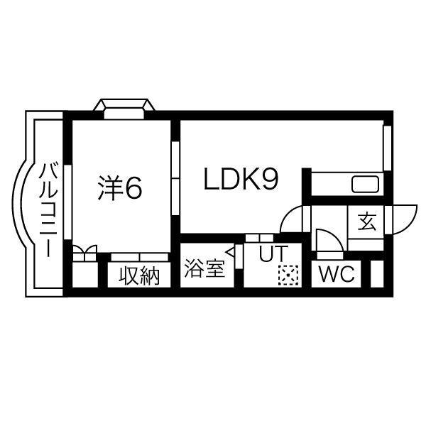 プリベール(1LDK/1階)の間取り写真