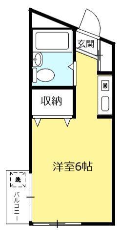 レジデンス川寺(ワンルーム/2階)の間取り写真