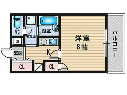 ルミエールエスト淀川(1K/6階)の間取り写真