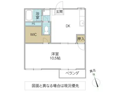 石川コーポ(1DK/2階)の間取り写真