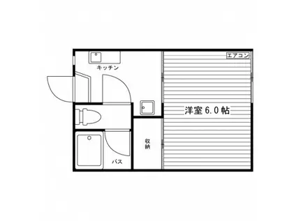ヴィラ玉川学園(1K/2階)の間取り写真