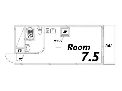 ラ・パルフェド・アフェール(ワンルーム/4階)の間取り写真