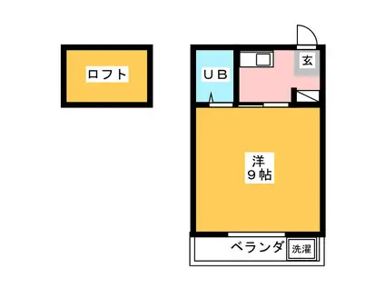 クレールこやま(1K/2階)の間取り写真