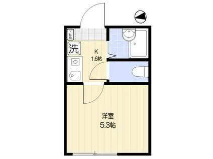 イルトラッツォ梅島(1K/1階)の間取り写真