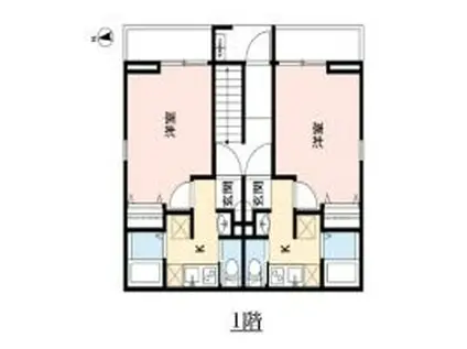 アズール西八王子(1K/1階)の間取り写真