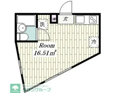 JASPER学芸大学(ワンルーム/4階)の間取り写真
