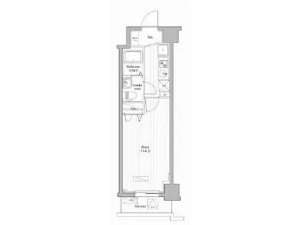 N-STAGE NERIMAKITAMACHI(1K/2階)の間取り写真