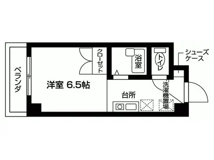 NASIC相模原(ワンルーム/3階)の間取り写真