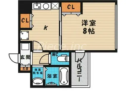 SK扇町公園(1K/7階)の間取り写真
