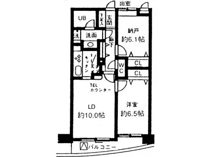 シルフィード南平台(2LDK/3階)の間取り写真