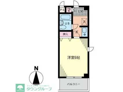 リバーサイド金沢文庫(1K/3階)の間取り写真