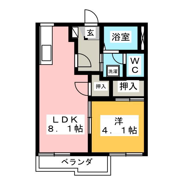 フォーブル葵(1LDK/2階)の間取り写真