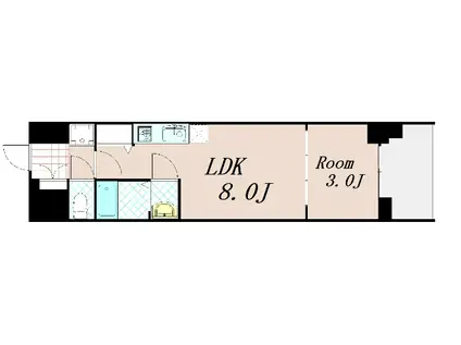 プレサンス堺筋本町エグゼブラン(1LDK/11階)の間取り写真