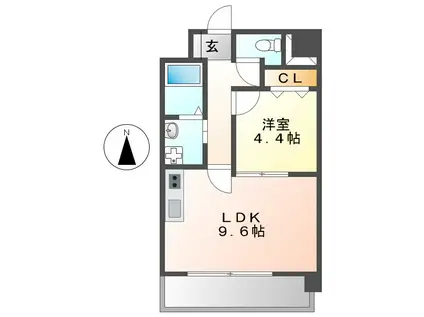 グレースレガリアGRACE REGALIA(1LDK/5階)の間取り写真