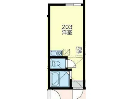 ユナイト横浜ブライトン(ワンルーム/1階)の間取り写真