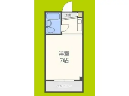 プリエール住之江御崎(1K/2階)の間取り写真