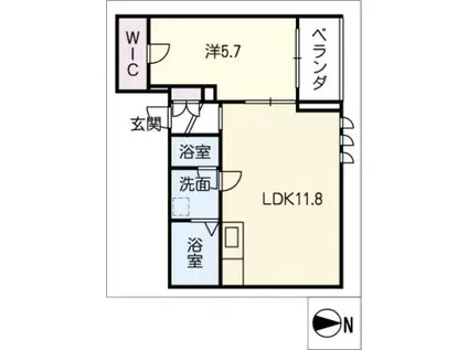 メゾンハウス松原(1LDK/3階)の間取り写真