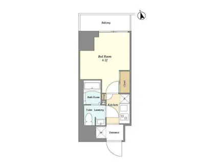 コンフォリア・リヴ川崎南幸町(1K/10階)の間取り写真