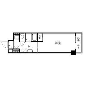 HF久屋大通レジデンス(1K/4階)の間取り写真