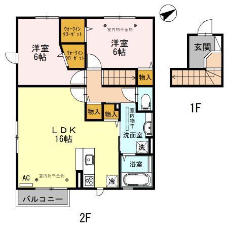 パストラル(2LDK/2階)の間取り写真