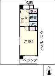 レージュASANO(1K/2階)の間取り写真