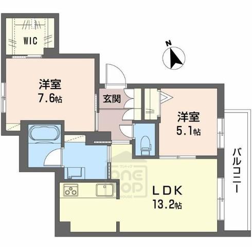 ラ メゾン 大門(2LDK/2階)の間取り写真