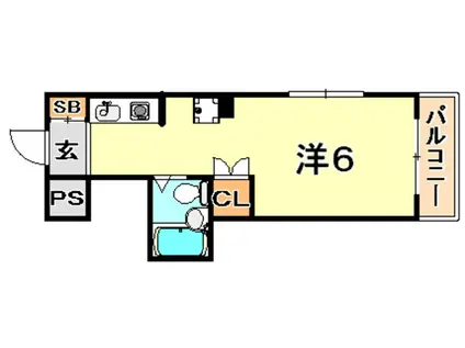ラッフィナート(ワンルーム/4階)の間取り写真