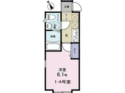 HALELEA(1K/1階)の間取り写真