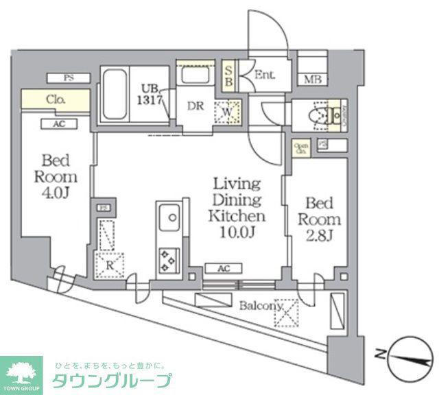 NOGATA RESIDENCE(2LDK/3階)の間取り写真