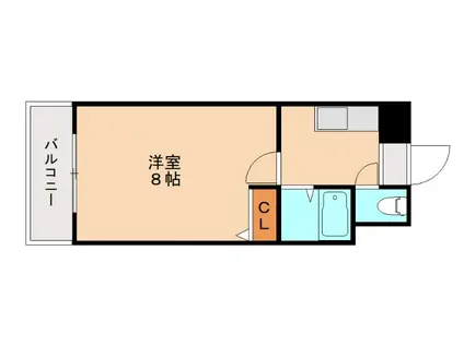 ロイヤルブリッジ(1K/9階)の間取り写真