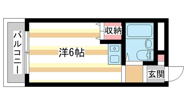 トータスBLD(1K/4階)の間取り写真