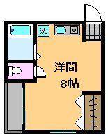 リバティハイツ(ワンルーム/2階)の間取り写真