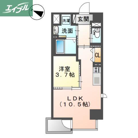 キアーズIII(1LDK/2階)の間取り写真