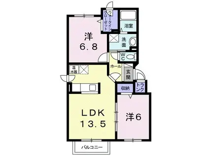 チセコロカムイ(2LDK/1階)の間取り写真