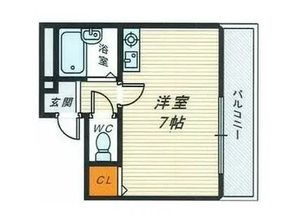 ラフォーレ京橋(1K/2階)の間取り写真