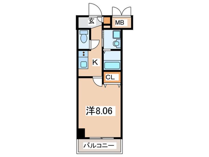 NOWA BUILD.V(1K/4階)の間取り写真