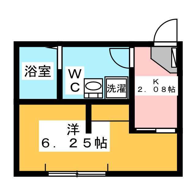 COTTONWELL・M(1K/3階)の間取り写真