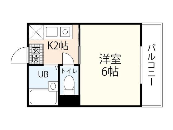 カーサ大正(1K/3階)の間取り写真
