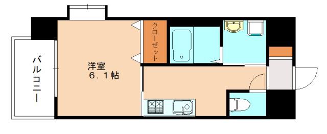 MDIフェリース戸畑駅前(1K/10階)の間取り写真