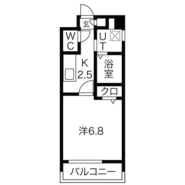 エステート愛和(1K/2階)の間取り写真