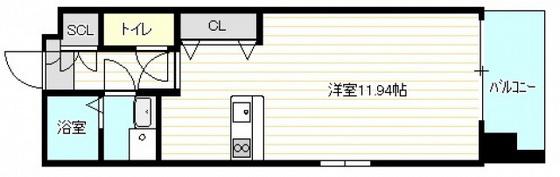 アルファレガロ駅前通(ワンルーム/2階)の間取り写真