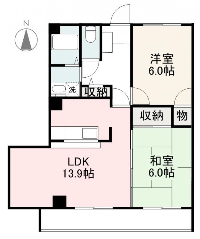CROSS ROAD(2LDK/3階)の間取り写真