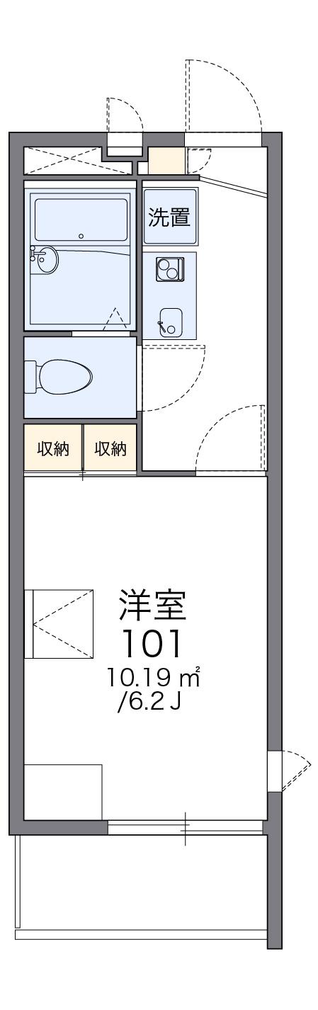 レオパレスハーモニーランドI(1K/3階)の間取り写真