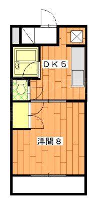 静岡県磐田市 4階建 築30年(1DK/1階)の間取り写真