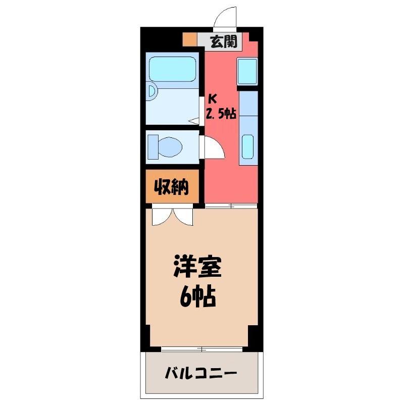 MESON STARCK(1K/2階)の間取り写真