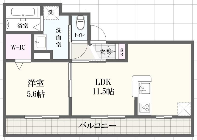 へーベルメゾン フォレスタ南条(1LDK/1階)の間取り写真