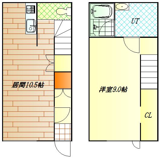 JEUNESSE A(1LDK/1階)の間取り写真